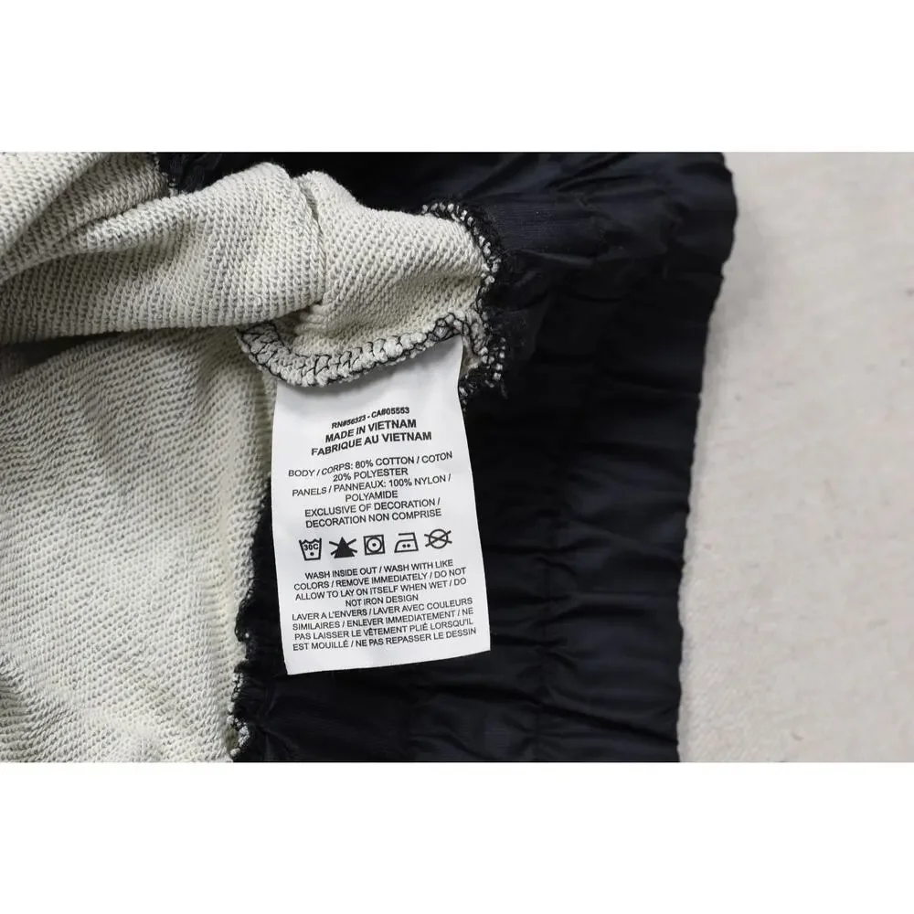 Nike Sportswear Women's Size Small Gray Black Colorblock Just Do It Cropped Swea